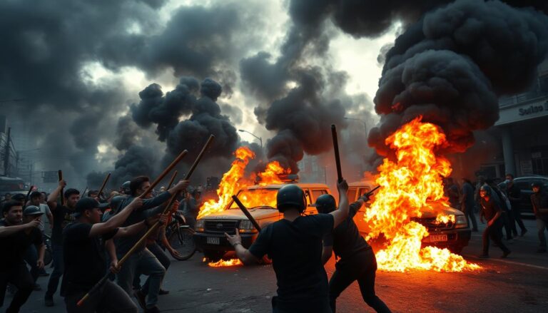 Massa Bakar-Rusak 3 Mobil Polisi saat Amankan Pelaku Penganiayaan