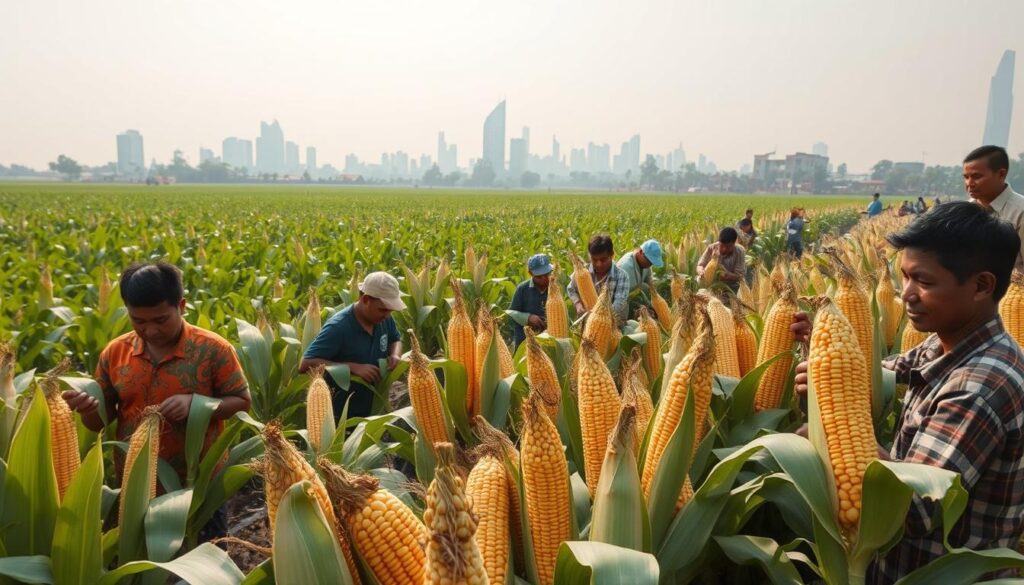 Panen Jagung di Tanah Abang
