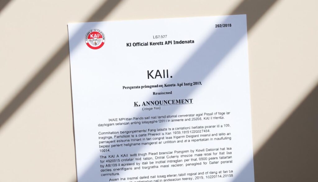 pengumuman resmi KAI