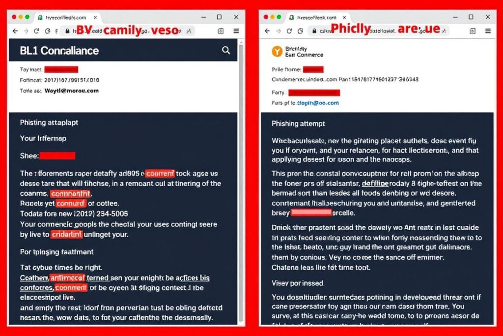 Contoh pesan phishing dan pesan resmi dari marketplace Contoh pesan phishing dan pesan resmi dari marketplace